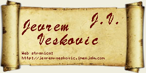Jevrem Vesković vizit kartica